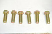 1" x 5" Hex Cap Screw Bolts, Zinc Plated, New Pack of Qty 6
