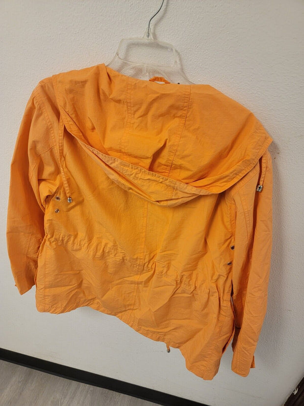 Talbots Women's Hooded Rain Jacket, Yellow, Size Small
