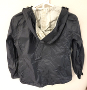 LL Bean Jacket Womens Small/Reg Full Zip Hyvent Black  Hooded Packable Ladies