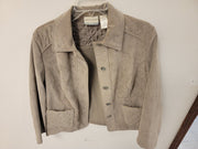 Alfred Dunner Petite Women's Jacket, Polyester Blend, 12P Petite, Tan