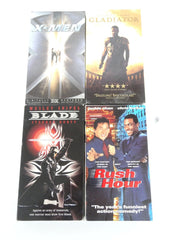 Vintage VHS Action Lot X-Men Blade Gladiator & Rush Hour