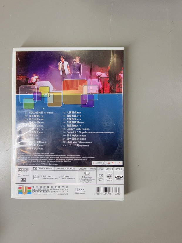 2001 Grand Finale Concert - Lam Tze Cheung & Eason Chan DVD, Chinese Import Rare