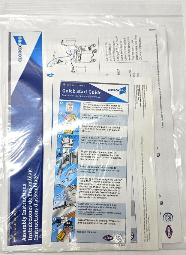 Pallet of 12 NIB Clorox Total 360 System Electrostatic Sprayer Cart Systems