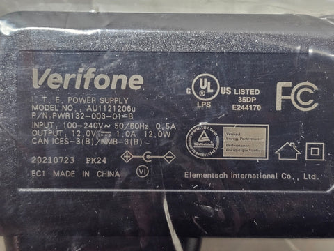 Genuine Verifone AU1121206U MX 830 850 860 870 MX915 MX925 12V 1A Power Adapter