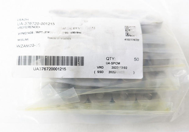 54PCS Misumi WZAM20-10 Counterbored Spacers, Stainless, 20mmOD 6.5mm ID 10mm L