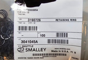 100x Smalley VHM-10 Spirolox Metric Light Duty Retaining Ring Carbon Steel 10mm
