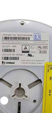 1000PCS Littelfuse 1812L050/60MR Resettable Fuses 60V PPTC/PTC, SMD, 1A Trip 60V