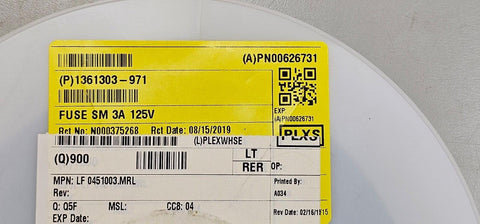900PCS Littelfuse 0451003.MRL Surface Mount Fuses, SMD, 3A,  125V 0.0227Ohms