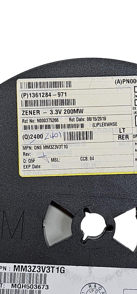 2401 PCS Onsemi MM3Z3V3T1G MM3Z3V3T1 Zener Diodes 3.3V 0.2W SOD323-2 ROHS