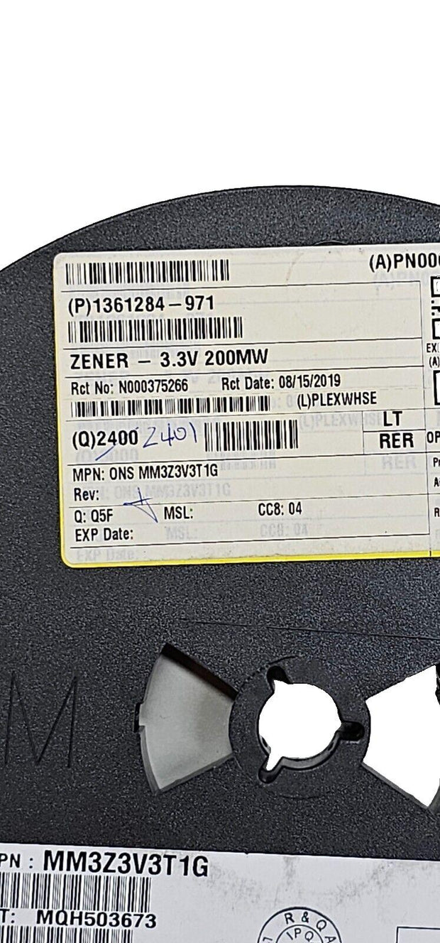 2401 PCS Onsemi MM3Z3V3T1G MM3Z3V3T1 Zener Diodes 3.3V 0.2W SOD323-2 ROHS
