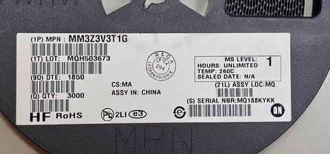2401 PCS Onsemi MM3Z3V3T1G MM3Z3V3T1 Zener Diodes 3.3V 0.2W SOD323-2 ROHS