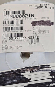 250PCS Vishay Dale CRCW040275R0FKED Thick Film Resistors 0402 75ohm 1% 6.25mW