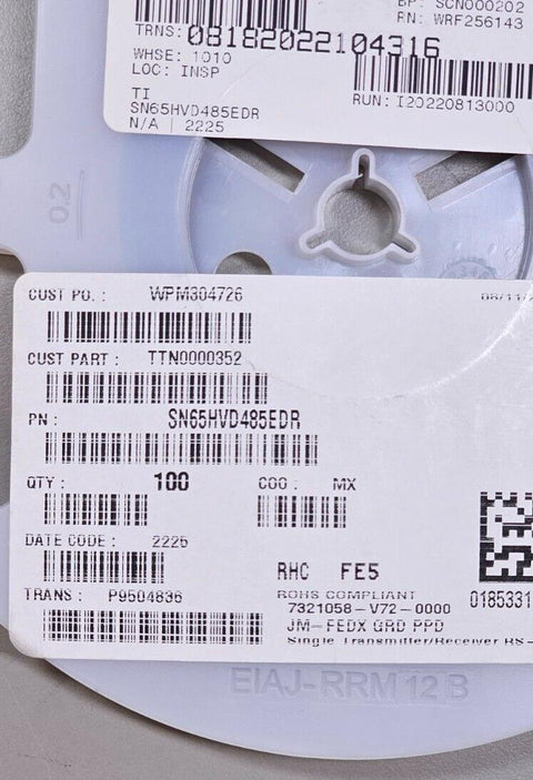 100PCS Texas Instruments SN65HVD485EDR RS-485 Interface IC Half-Duplex Transceiv