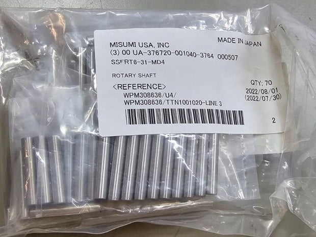 10PCS Misumi SSFRT6-31-MD4 Rotary Shafts 6x31MM, Tapped, G6, 304 Stainless Steel