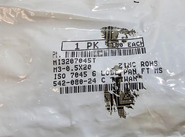 196PCS 90304A337 M3x20 Steel Pan Head Torx Screws, 20mm, T10, Zinc Plated