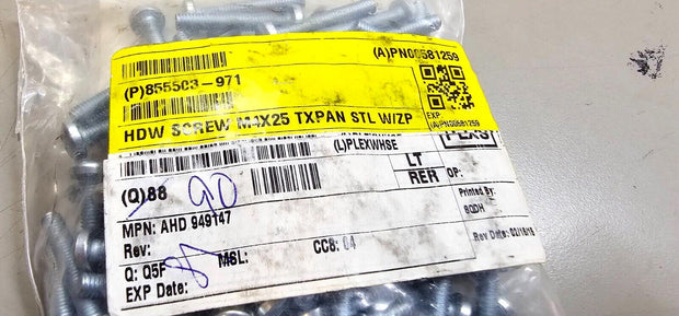 290PCS 949147 M4X25mm Torx (T20), Pan Head, Steel Machine Screw Zinc ISO14583