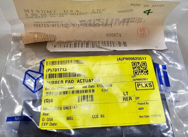 8PCS Misumi UNLETA3-30-30 Low Elasticity Rubber Sheets 30x30x3mm, Adhesive Botto