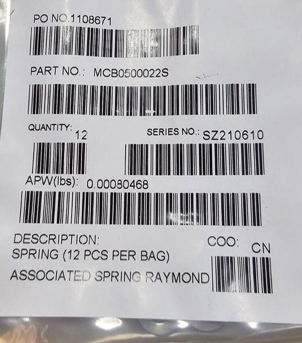 108PCS 9713K62 Corrosion-Resistant Belleville Disc Spring .5" OD .255"ID 65lb