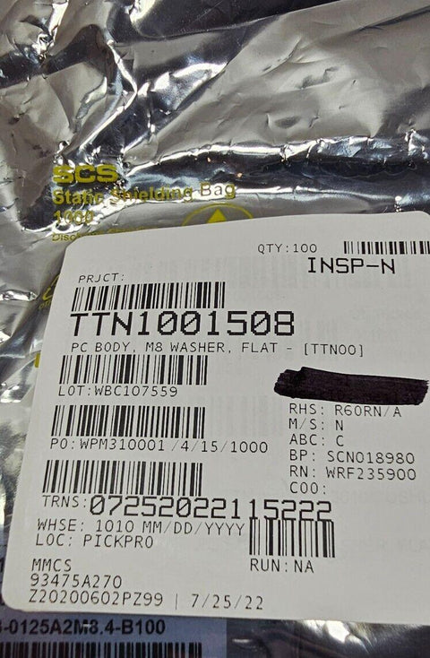 100PCS 93475A270 M8 18-8 Stainless Steel Washers 16mm OD 8.4mm ID, DIN 125, ISO