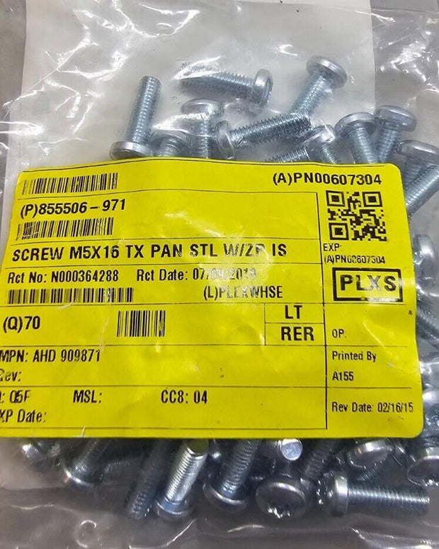 600PCS 909871 M5X16mm Long, Torx, Pan Head Machine Screws, Zinc Plated Steel ISO