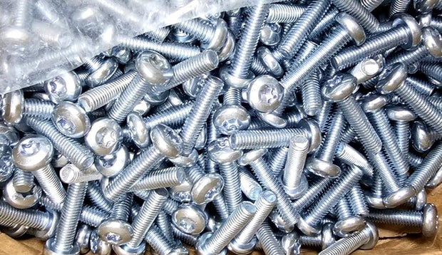2422PCS 910469 M6X25mm Long, Torx, Pan Head Machine Screws, Zinc/Steel, ISO14583