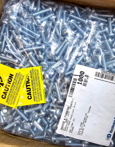 2422PCS 910469 M6X25mm Long, Torx, Pan Head Machine Screws, Zinc/Steel, ISO14583