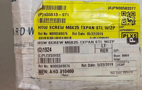 2422PCS 910469 M6X25mm Long, Torx, Pan Head Machine Screws, Zinc/Steel, ISO14583