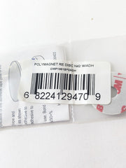4PCS Mag-Mate Disc Magnet, 38.4lb Pull, Adhesive Back, Nickel Plated, 1", N42