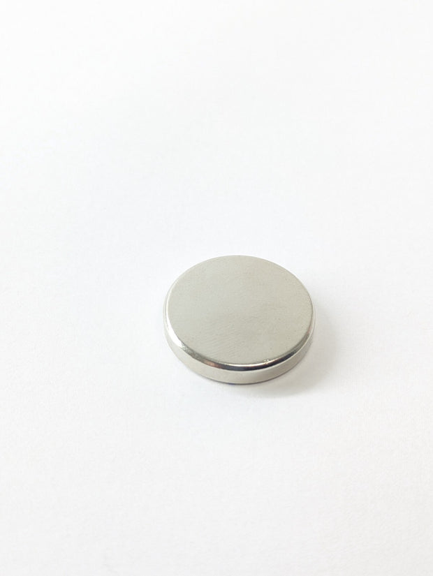 4PCS Mag-Mate Disc Magnet, 38.4lb Pull, Adhesive Back, Nickel Plated, 1", N42