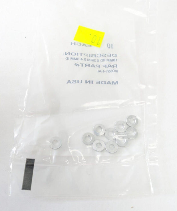 50 PCS RAF M0651-4-AL Aluminum Electronic Spacers Washers 10xmm OD4.3mm ID