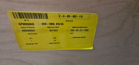 Goulds 3175 Pump Impeller Casing 6x8-18IN, 316 Stainless Steel, #260-65-01-1203