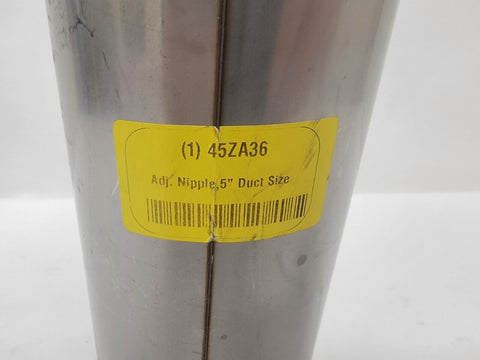 Nordfab Quick-Fit Sleeve 304SS 22ga 5 QF Adjustable Nipple 5"x24" (8040207323)