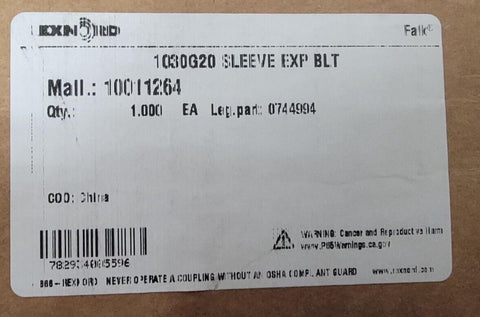 Rexnord Falk 1030G20 Series G Sleeve Exposed Bolt 0744994 Gear Coupling
