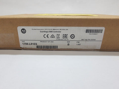 New 2020 Allen-Bradley 1756-L81ES SER B ControlLogix 5580 Controller Updated FW!