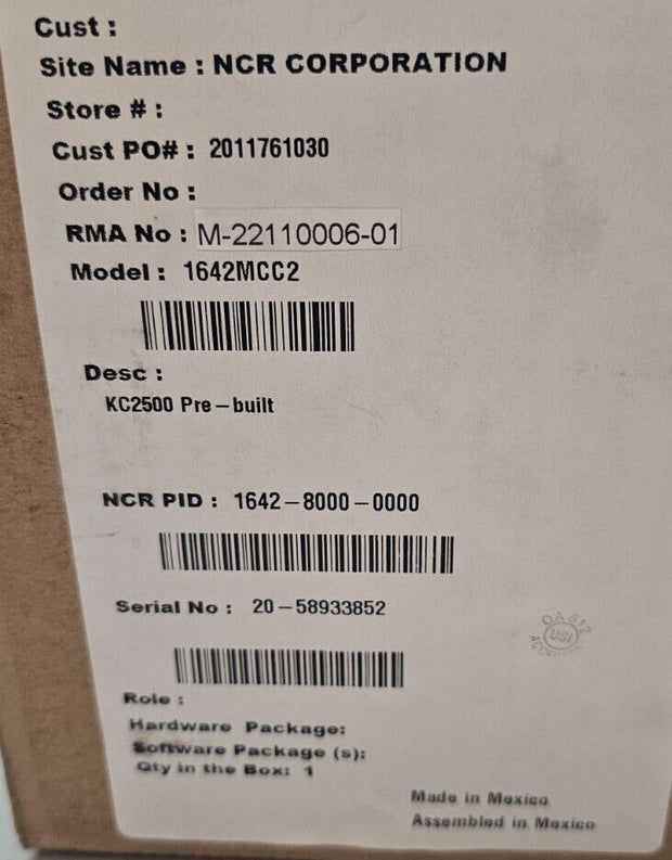 New NCR 1642-0000-8801 (KC2500) Kitchen Bump Bar Controller (No PSU)