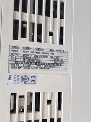 Yaskawa AC Drive G7 FPST31052-B Model CIMR-G7U45P5 Spec 45P51B 0-480V 15A 11kVA