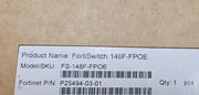 NIB Fortinet FortiSwitch FS-148F-FPOE 48 Ports Gigabit Network Switch 4 10Gb SFP
