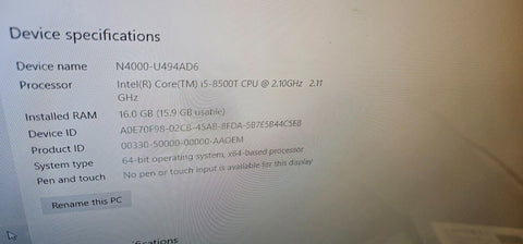 New NCR N4000 Site Controller Server, i5-8500T 16GB DDR4 240GB SSD W10P