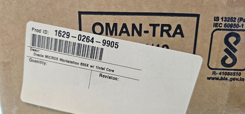 Oracle/Micros WS6 Terminal  (655X) New In Box- PN 8202418 (7601137) i5 8GB/256GB
