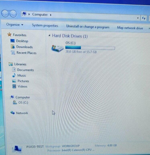 New NCR P1235 PCAP Touch Display POS PC System 1.6Ghz, 4GB, 64GB W7-E, Dual Disp