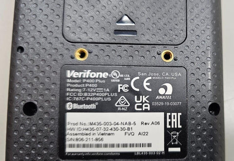 Verifone Engage P400 Plus Pinpad M435-003-04-NAB-5, Magnetic, Smart, NFC Reader