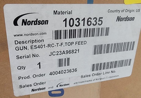 Nordson 1031635 E-400 Series Adhesive Applicator ES401-RC-T-F Top Feed