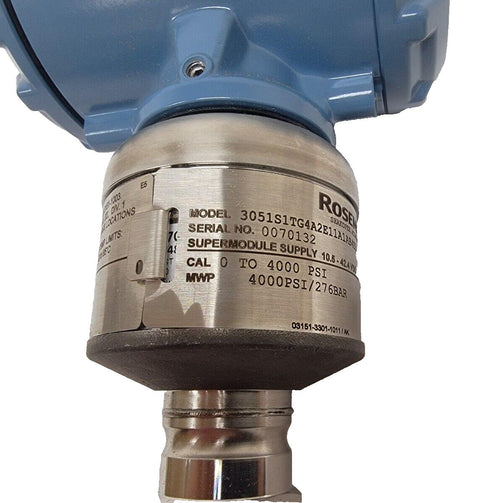 Rosemount 3051T Pressure Transmitter 4000PSI / 276BAR (3051S1TG4A2E11A1AB4E5)