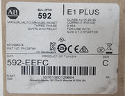 Allen-Bradley 592 Manual / Auto Manual Reset 3 Phase Overload Relay 592-EEFC
