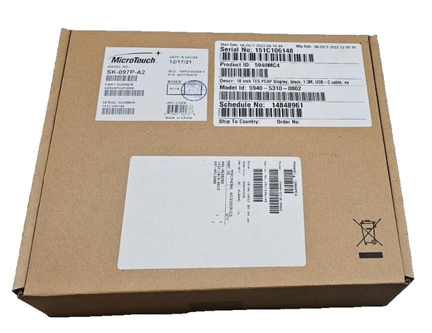 Microtouch 9.7" VESA 10-Pt Touch Display USB-C 315Nit 1024x768 Commercial Grade