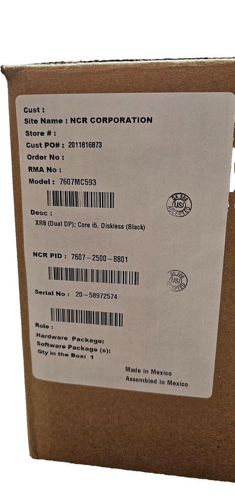 New NCR RealPOS XR8 7607 POS Terminal, i5-6500TE, 8GB, 2x120GB SSD, W10 IOT