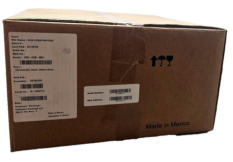 New NCR RealPOS XR8 7607 POS Terminal, G3900TE 8GB, 120GB SSD, W10-E, Dual Displ