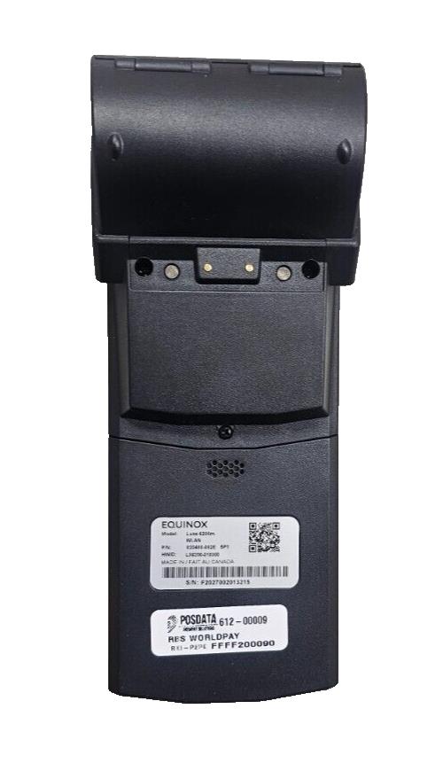 Equinox Luxe 6200M Mobile Payment Terminal Printer A10400-209E w/ PSU WorldPay