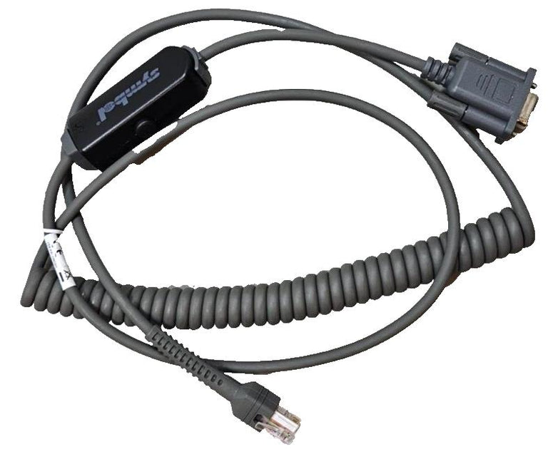 Zebra CBA-R31-C09ZAR 7ft Coiled RS232 to RJ45 Barcode Scanner EVM/DCS ...