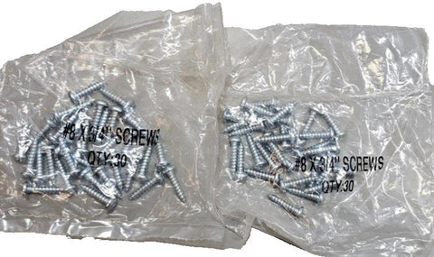 QTY 1,290 #8 x 3/4" Length Phillips Pan A SMS Zinc Plated Screws (#8X3/4SMS)
